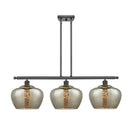 Fenton Island Light shown in the Oil Rubbed Bronze finish with a Mercury shade