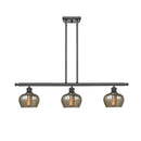 Fenton Island Light shown in the Oil Rubbed Bronze finish with a Mercury shade