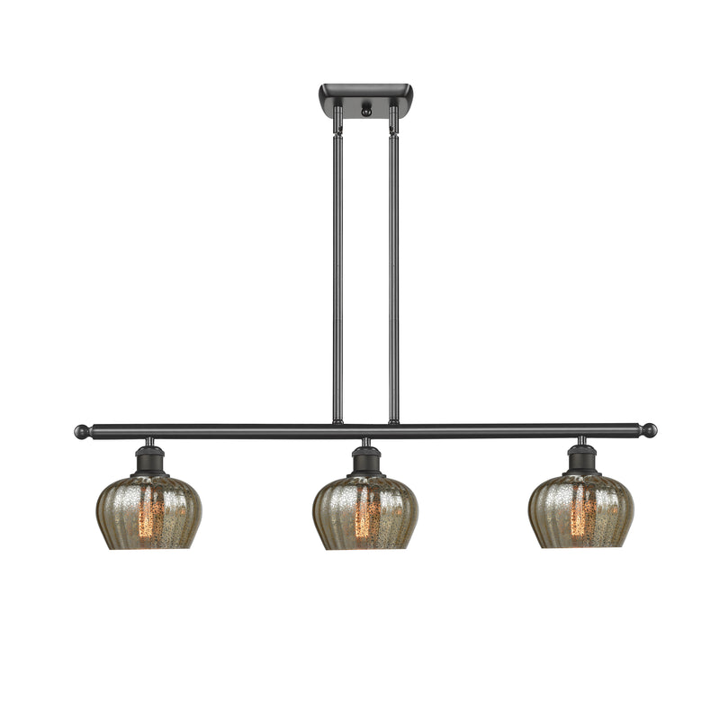 Fenton Island Light shown in the Oil Rubbed Bronze finish with a Mercury shade