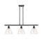 Ballston Dome Island Light shown in the Oil Rubbed Bronze finish with a Clear shade