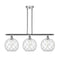 Farmhouse Rope Island Light shown in the Polished Chrome finish with a Clear Glass with White Rope shade