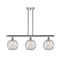 Farmhouse Rope Island Light shown in the Polished Chrome finish with a Clear Glass with White Rope shade