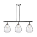 Waverly Island Light shown in the Polished Chrome finish with a Clear shade