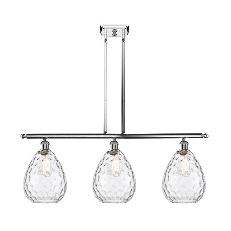 Waverly Island Light shown in the Polished Chrome finish with a Clear shade