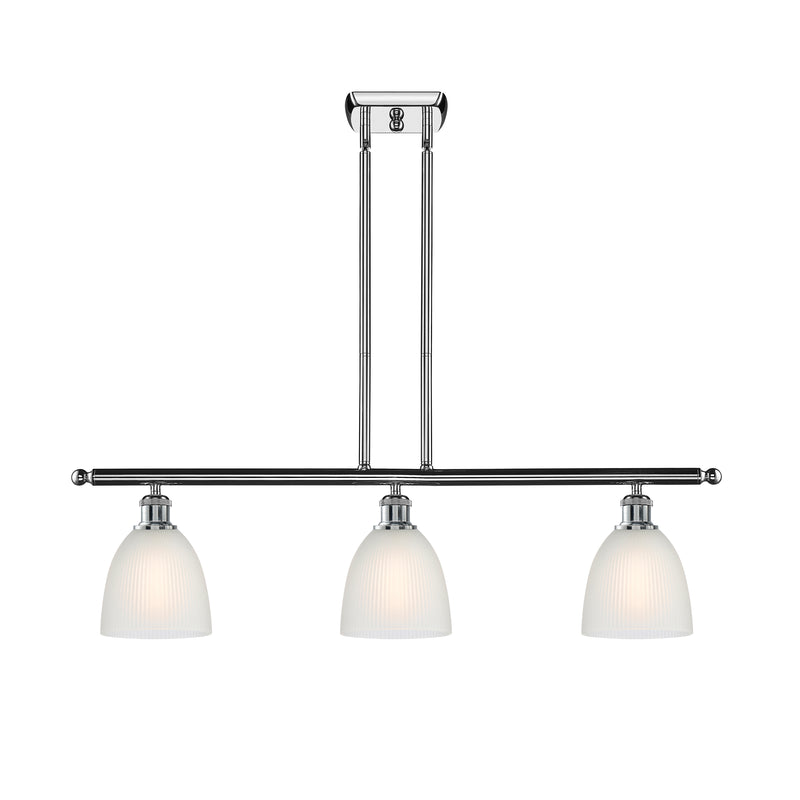 Castile Island Light shown in the Polished Chrome finish with a White shade