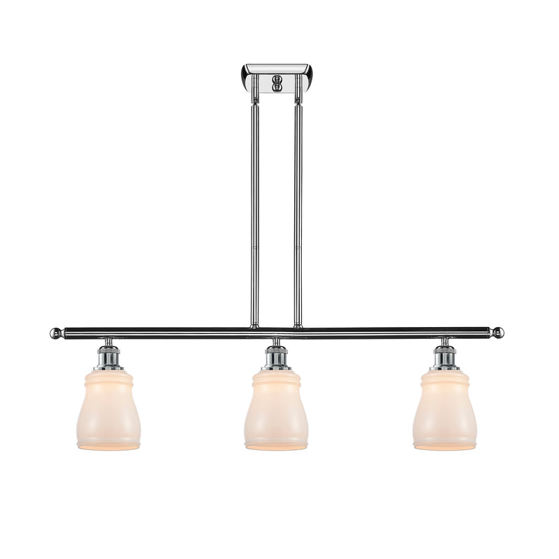 Ellery Island Light shown in the Polished Chrome finish with a White shade