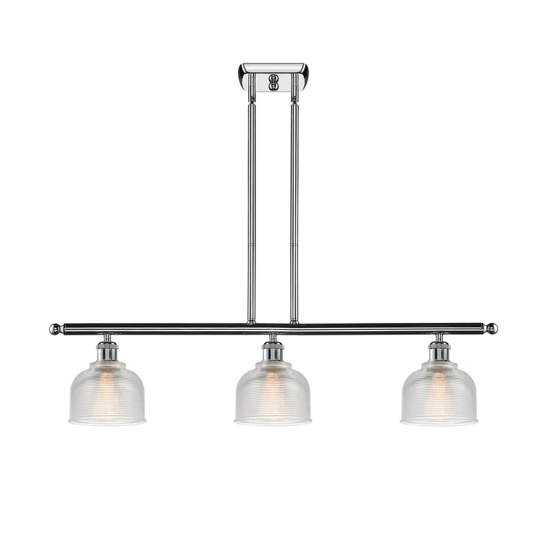 Dayton Island Light shown in the Polished Chrome finish with a Clear shade