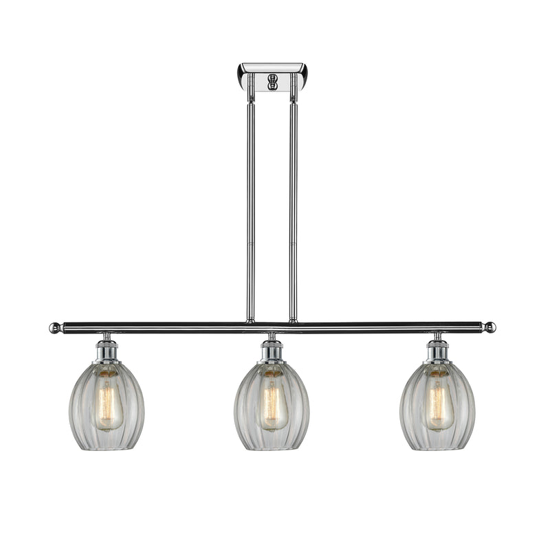 Eaton Island Light shown in the Polished Chrome finish with a Clear shade