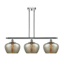 Fenton Island Light shown in the Polished Chrome finish with a Mercury shade