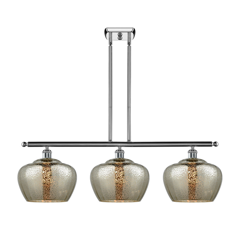 Fenton Island Light shown in the Polished Chrome finish with a Mercury shade