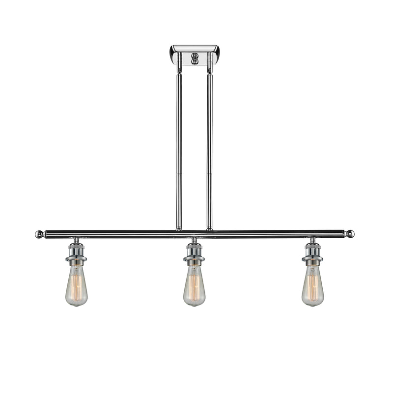 Bare Bulb Island Light shown in the Polished Chrome finish