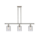 Cobbleskill Island Light shown in the Polished Nickel finish with a Clear shade