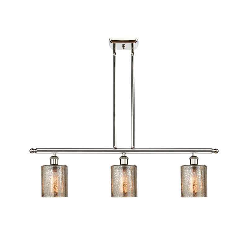 Cobbleskill Island Light shown in the Polished Nickel finish with a Mercury shade