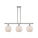 Farmhouse Rope Island Light shown in the Polished Nickel finish with a White Glass with White Rope shade