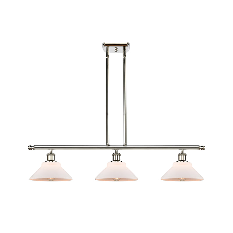 Orwell Island Light shown in the Polished Nickel finish with a Matte White shade