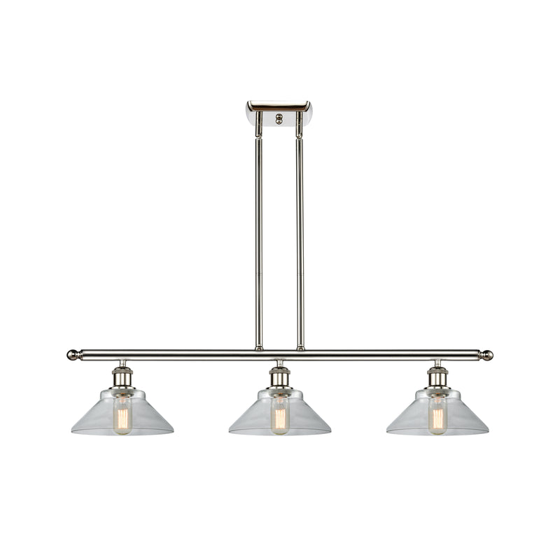 Orwell Island Light shown in the Polished Nickel finish with a Clear shade