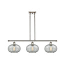 Gorham Island Light shown in the Polished Nickel finish with a Charcoal shade