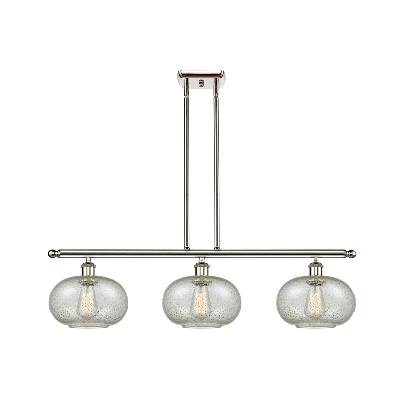 Gorham Island Light shown in the Polished Nickel finish with a Mica shade