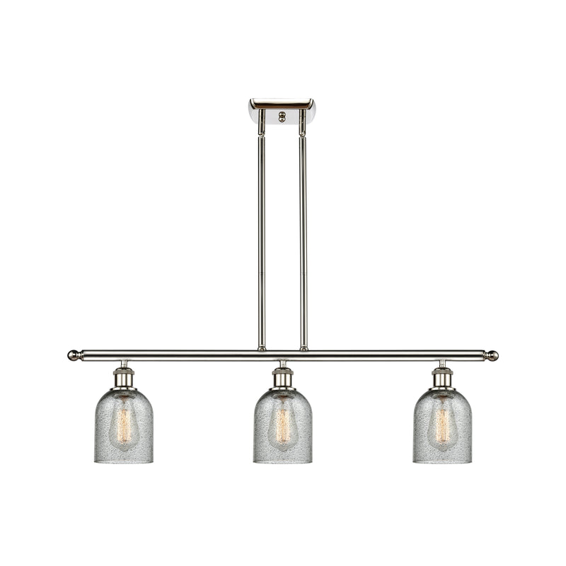 Caledonia Island Light shown in the Polished Nickel finish with a Charcoal shade