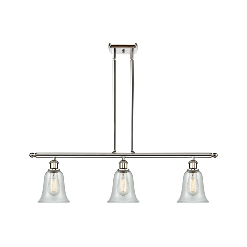 Hanover Island Light shown in the Polished Nickel finish with a Fishnet shade