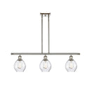 Waverly Island Light shown in the Polished Nickel finish with a Clear shade