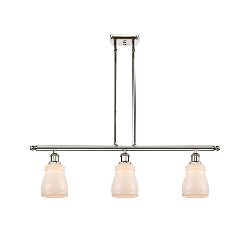 Ellery Island Light shown in the Polished Nickel finish with a White shade