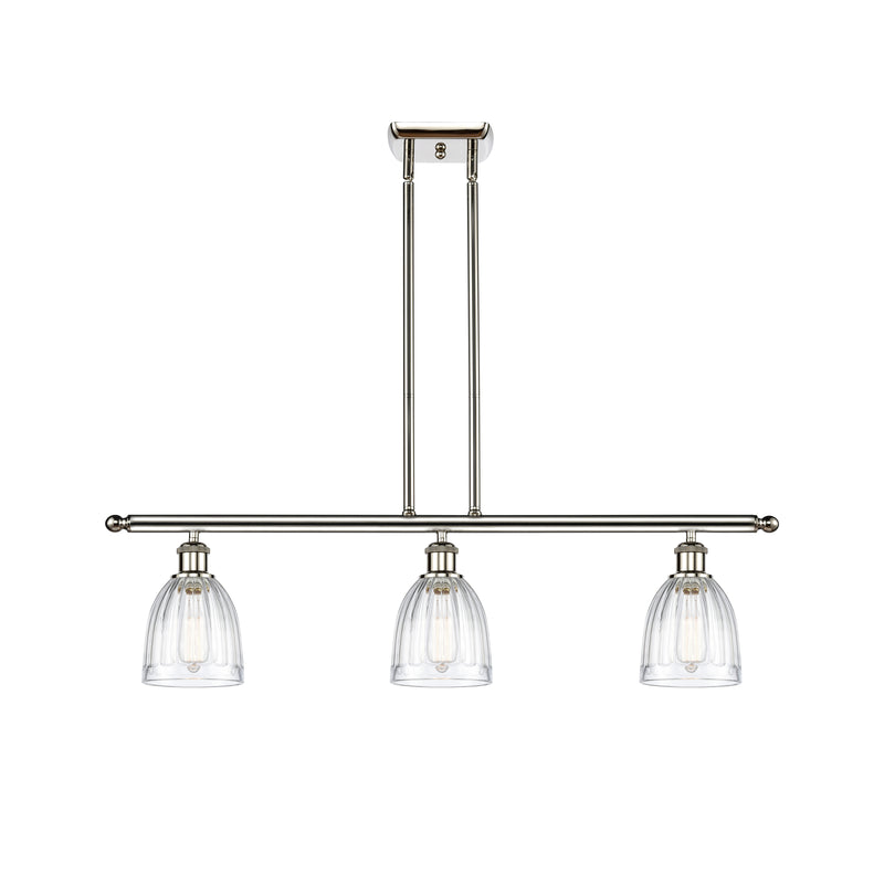 Brookfield Island Light shown in the Polished Nickel finish with a Clear shade