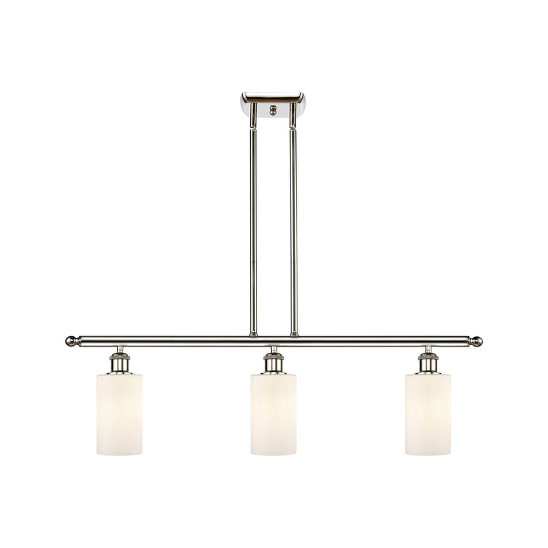 Clymer Island Light shown in the Polished Nickel finish with a Matte White shade