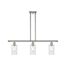 Clymer Island Light shown in the Polished Nickel finish with a Clear shade