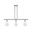 Eaton Island Light shown in the Polished Nickel finish with a Matte White shade