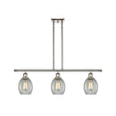 Eaton Island Light shown in the Polished Nickel finish with a Clear shade