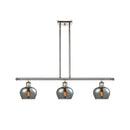 Fenton Island Light shown in the Polished Nickel finish with a Plated Smoke shade