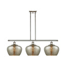 Fenton Island Light shown in the Polished Nickel finish with a Mercury shade