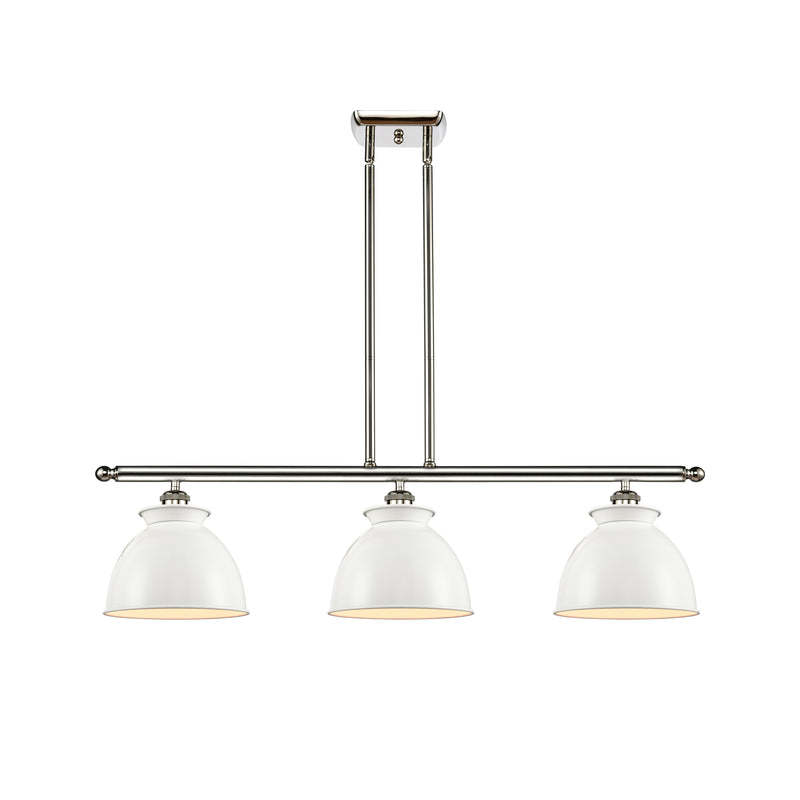 Adirondack Island Light shown in the Polished Nickel finish with a Glossy White shade