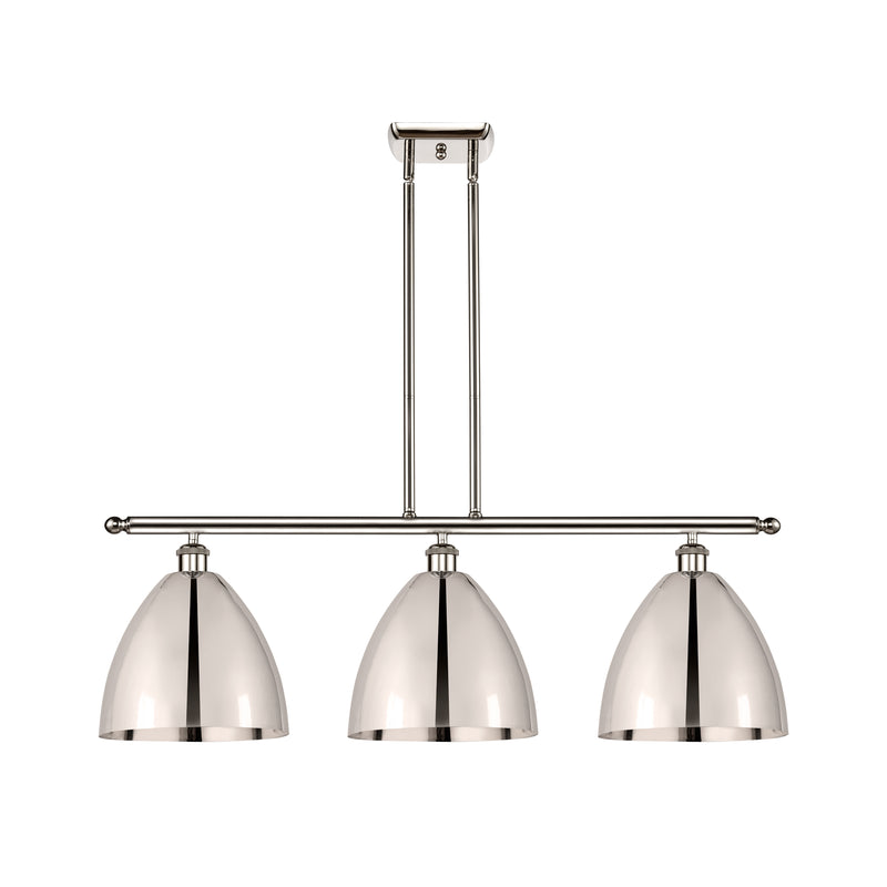 Ballston Dome Island Light shown in the Polished Nickel finish with a Polished Nickel shade