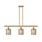 Cobbleskill Island Light shown in the Satin Gold finish with a Mercury shade