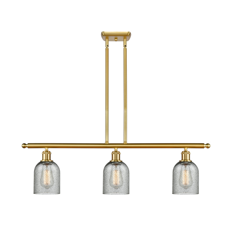 Caledonia Island Light shown in the Satin Gold finish with a Charcoal shade