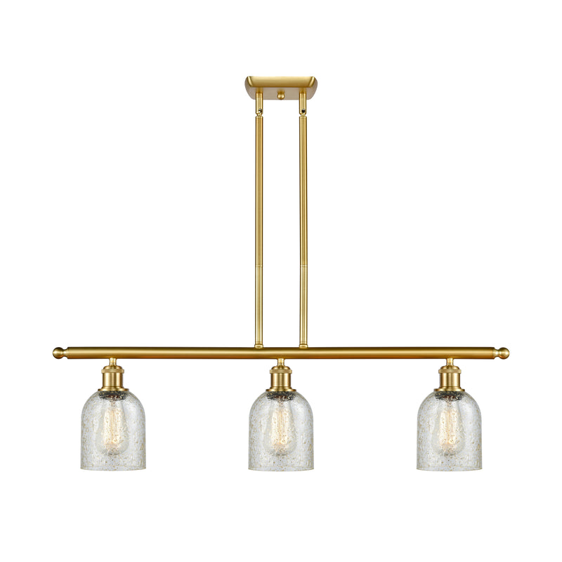 Caledonia Island Light shown in the Satin Gold finish with a Mica shade