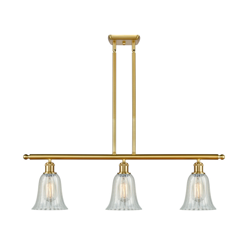 Hanover Island Light shown in the Satin Gold finish with a Mouchette shade