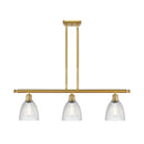 Castile Island Light shown in the Satin Gold finish with a Clear shade