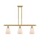 Ellery Island Light shown in the Satin Gold finish with a White shade