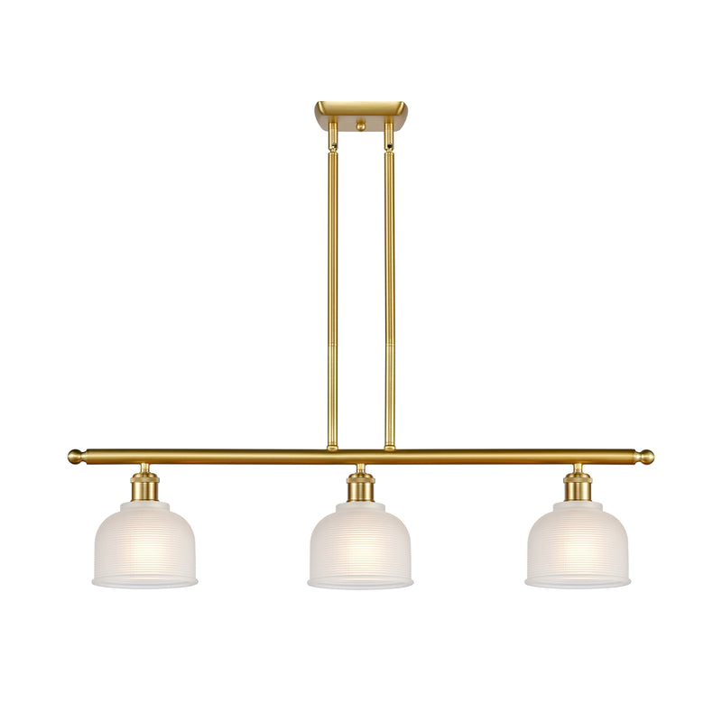 Dayton Island Light shown in the Satin Gold finish with a White shade