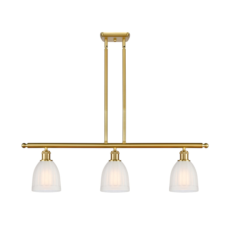 Brookfield Island Light shown in the Satin Gold finish with a White shade