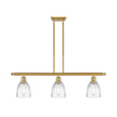 Brookfield Island Light shown in the Satin Gold finish with a Clear shade