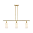 Clymer Island Light shown in the Satin Gold finish with a Matte White shade