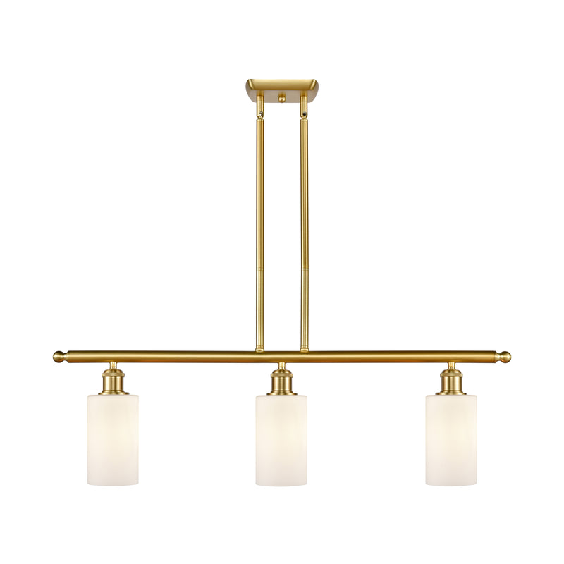 Clymer Island Light shown in the Satin Gold finish with a Matte White shade