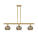 Fenton Island Light shown in the Satin Gold finish with a Mercury shade