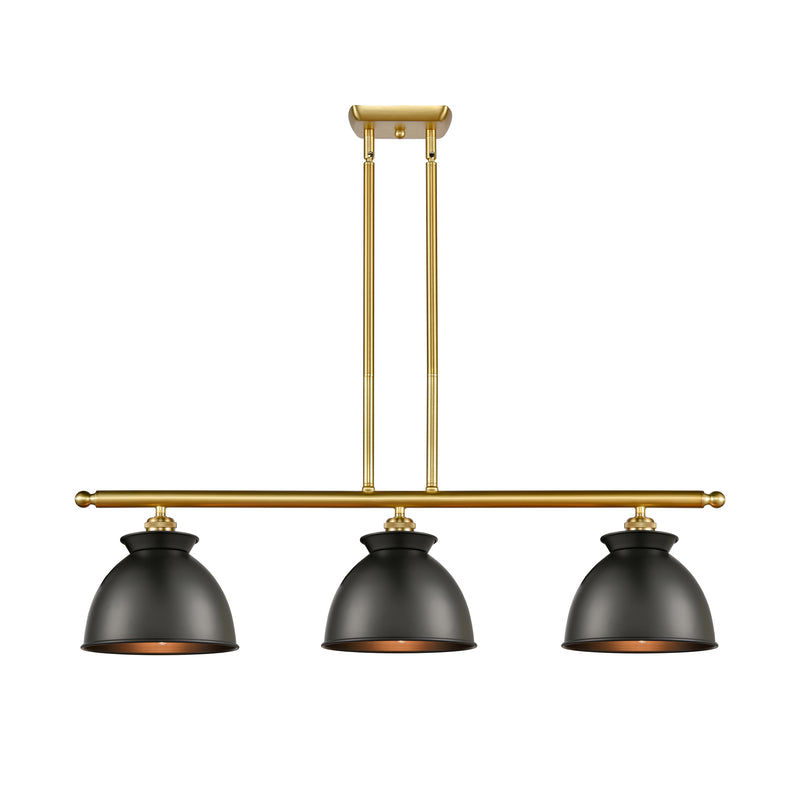 Adirondack Island Light shown in the Satin Gold finish with a Matte Black shade