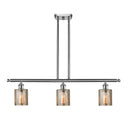 Cobbleskill Island Light shown in the Brushed Satin Nickel finish with a Mercury shade