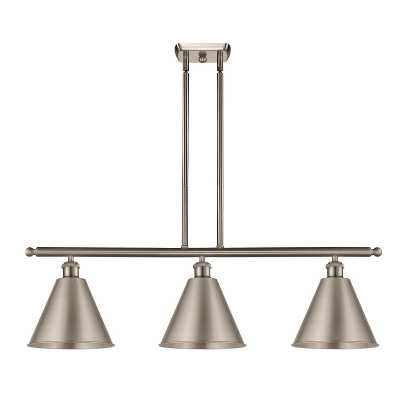 Ballston Cone Island Light shown in the Brushed Satin Nickel finish with a Brushed Satin Nickel shade